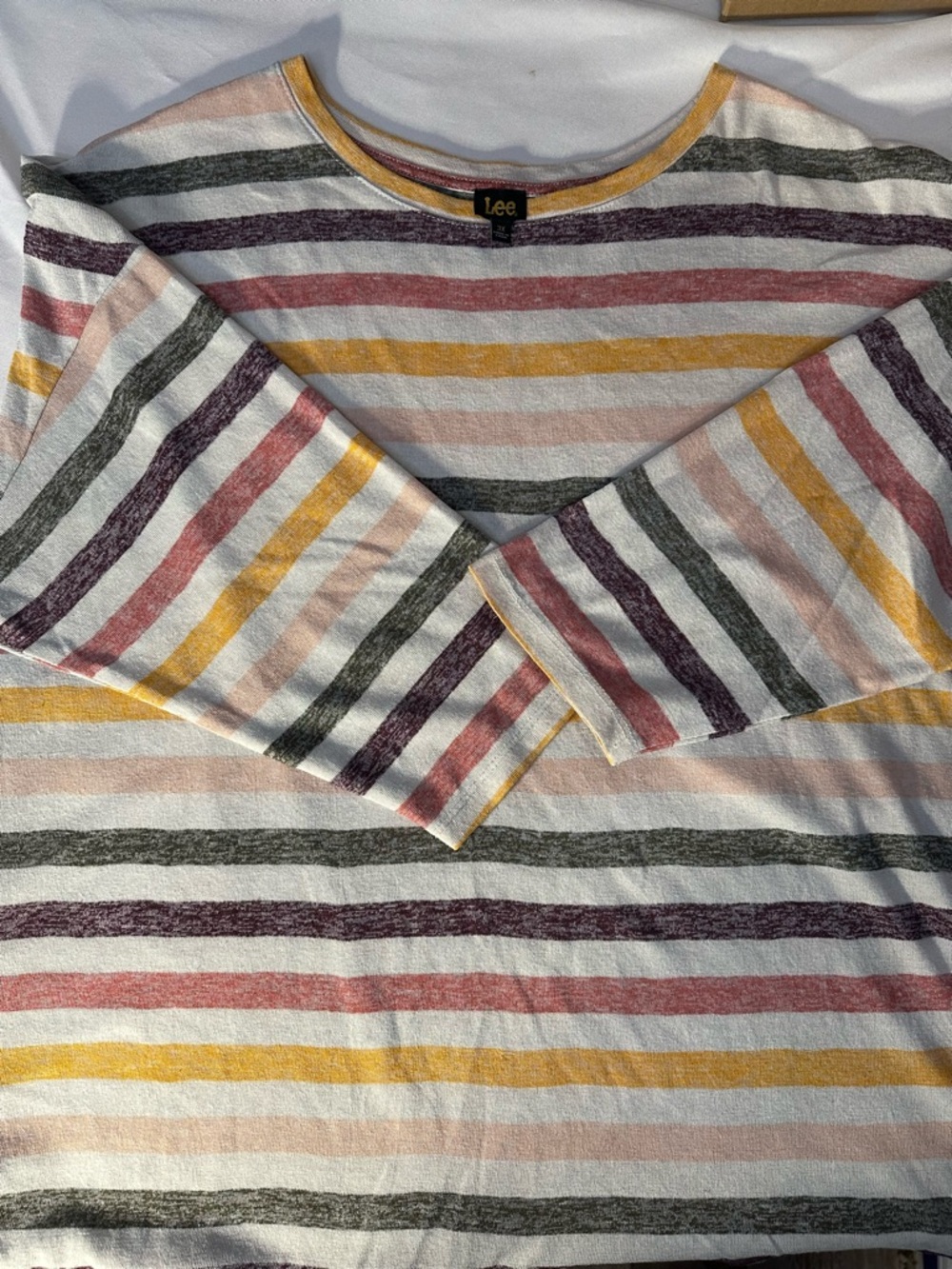 Lee Multicolor Striped mid Sleeve Top